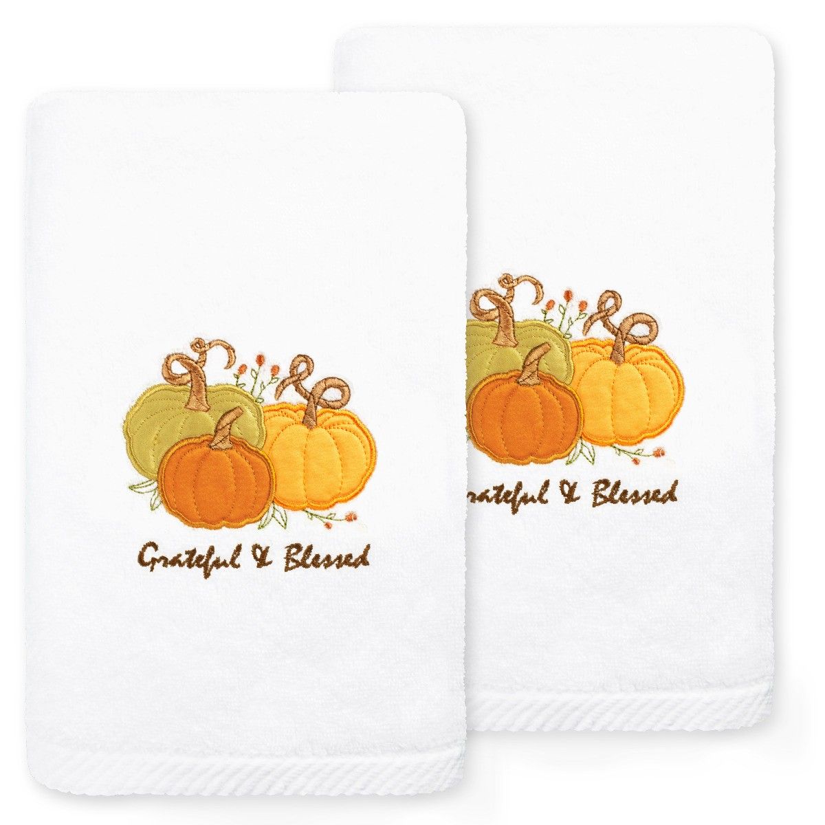 Grateful Blessed Embroidered Towel