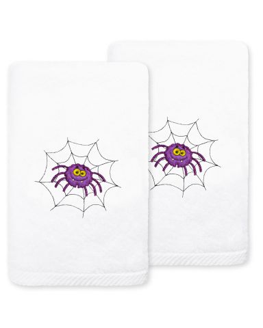 Linum Home Textiles Embroidered Hand Towels with Merry Christmas (Set of 2)