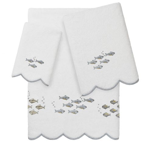 Fish School Turkish Cotton Scallop Towel