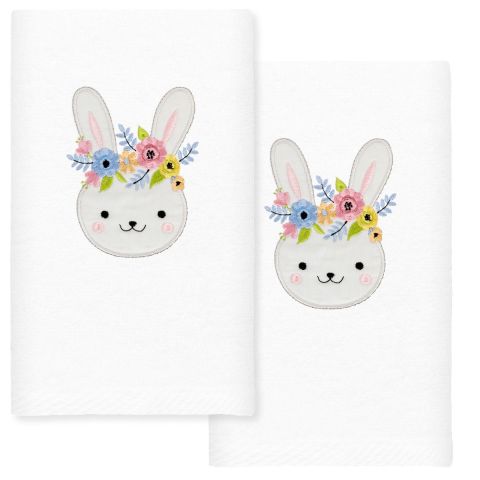 Flower Crown Embroidered Towel