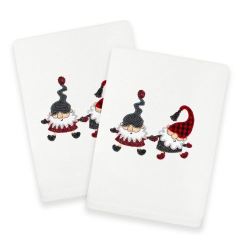 Gnomes Embroidered Towel
