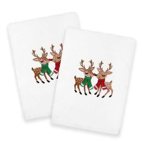 Christmas Kisses Embroidered Towel