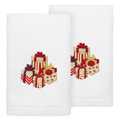 Christmas Packages Embroidered Towel