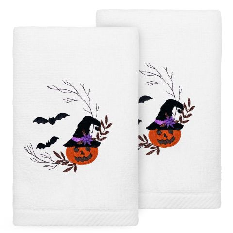 Pumpkin Head Embroidered Towel