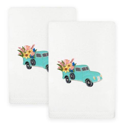 Spring Truck Embroidered Towel