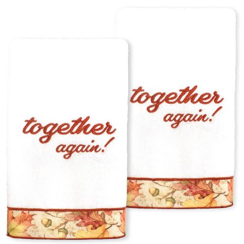 Thanksgiving Together Again Embellished Towel